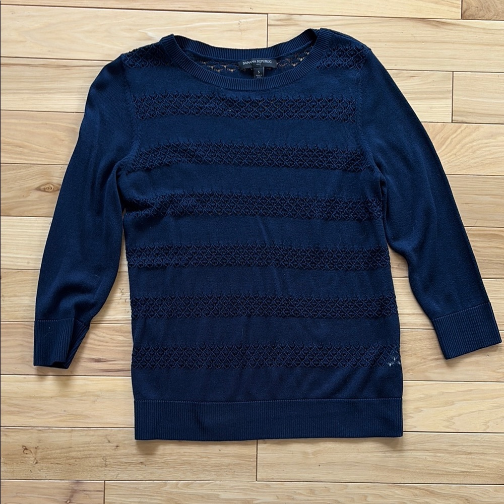 Banana Republic Deep Blue Knit Top